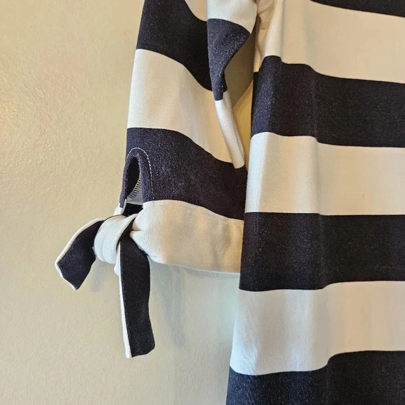 Lauren Ralph Lauren Striped Quarter Sleeve Mini Black and White Casual Dress XS - Picture 6 of 11